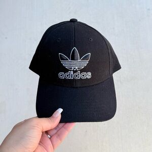 Adidas Originals Trefoil Snapback Hat - Black/Grey Underbrim Vintage Style